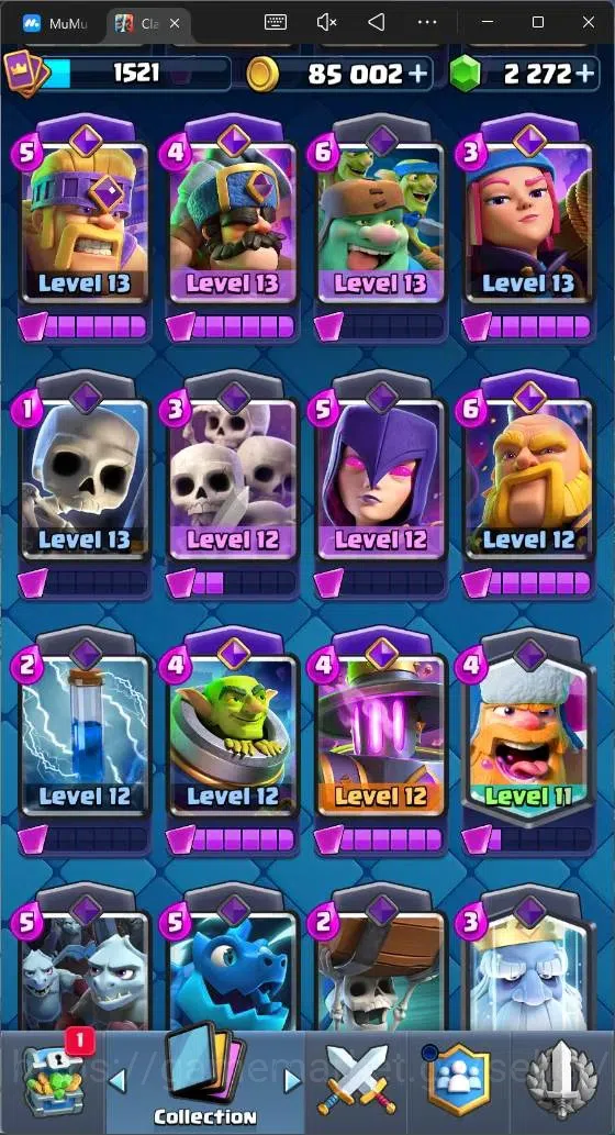 Clash Royale Accounts Mobile|CL 1521|KTL 15|Trophy 10653|121 Cards|1 Max image 10
