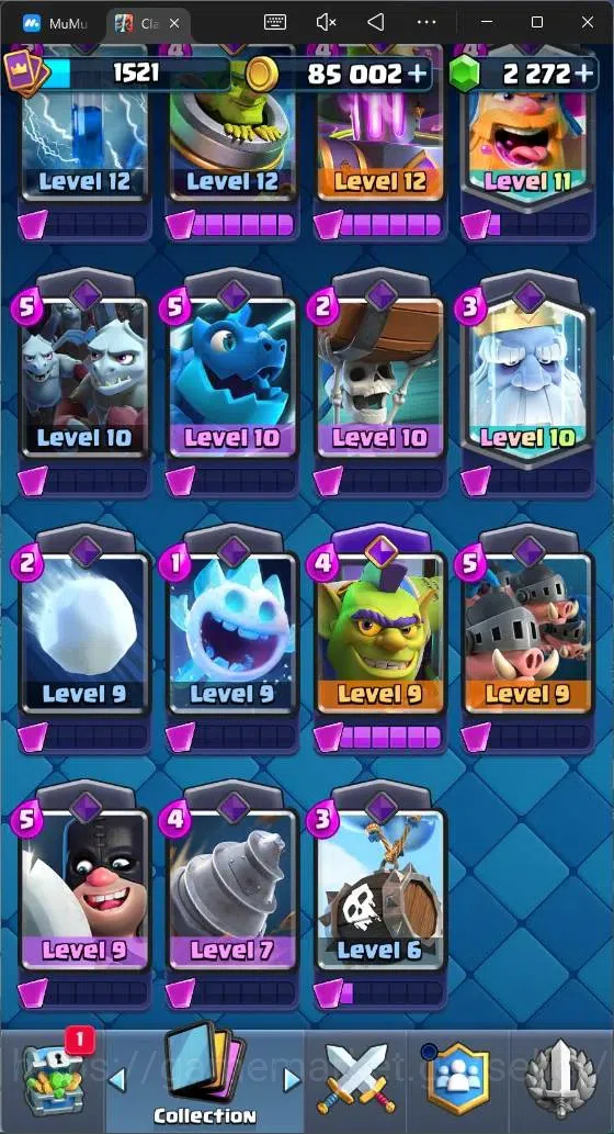 Clash Royale Accounts Mobile|CL 1521|KTL 15|Trophy 10653|121 Cards|1 Max image 11