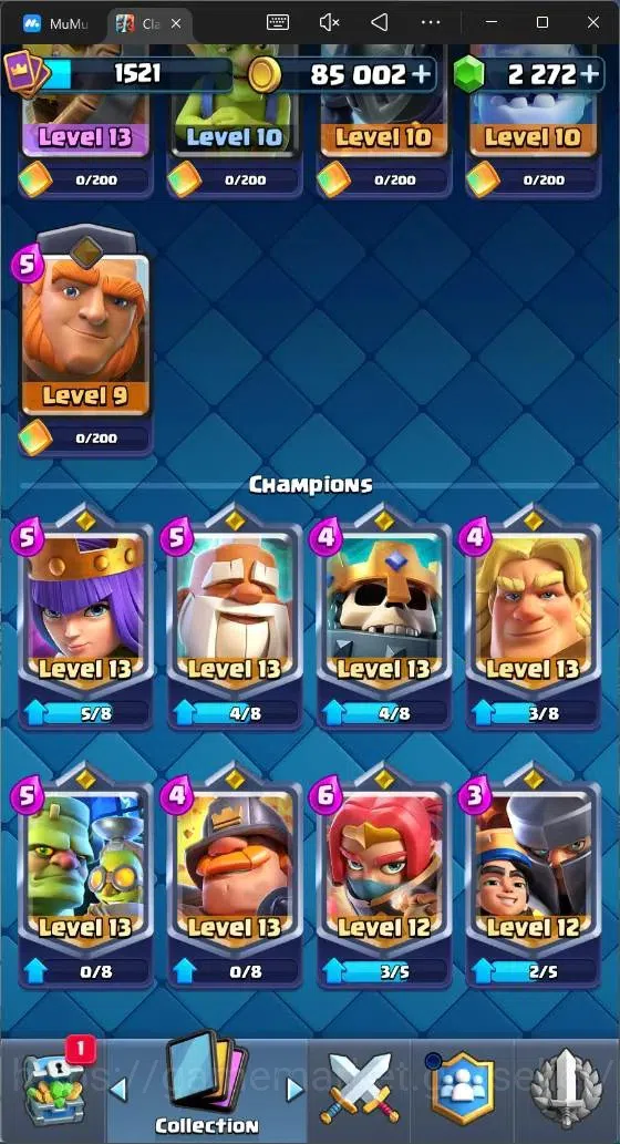 Clash Royale Accounts Mobile|CL 1521|KTL 15|Trophy 10653|121 Cards|1 Max image 13