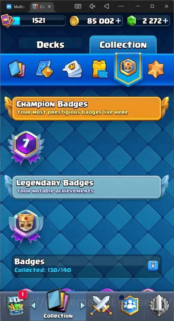 Clash Royale Accounts Mobile|CL 1521|KTL 15|Trophy 10653|121 Cards|1 Max image 18