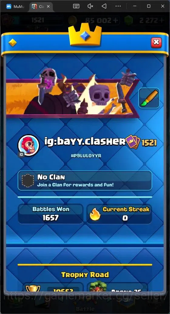 Clash Royale Accounts Mobile|CL 1521|KTL 15|Trophy 10653|121 Cards|1 Max image 3
