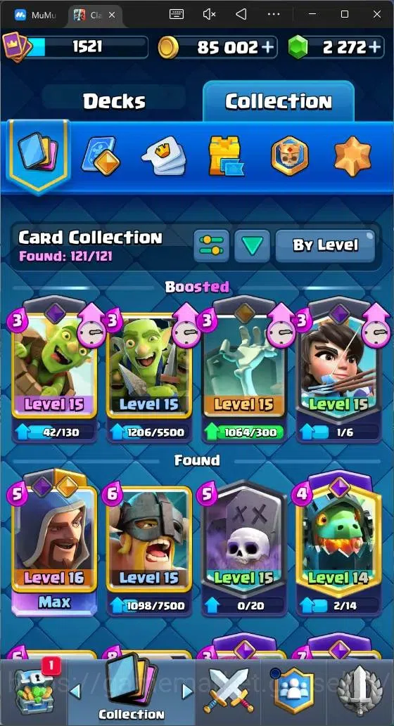 Clash Royale Accounts Mobile|CL 1521|KTL 15|Trophy 10653|121 Cards|1 Max image 7