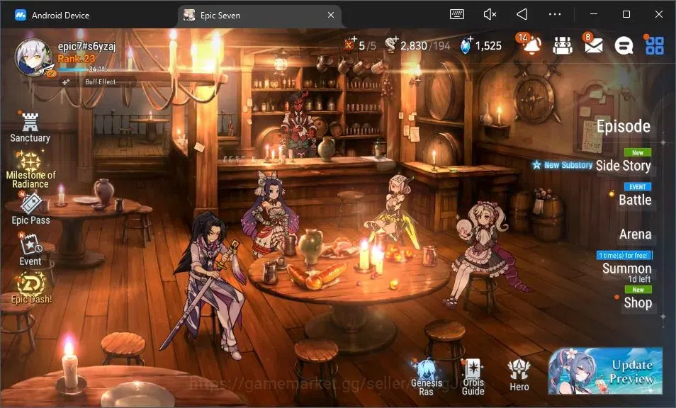 Epic Seven Accounts Starter Global Unverif |Starter|5 ML(RoLight,SSez,MChloe,DDRay,LCermia)|PoH ON|SS 1,5K|Stigma 8.3K |Log 1