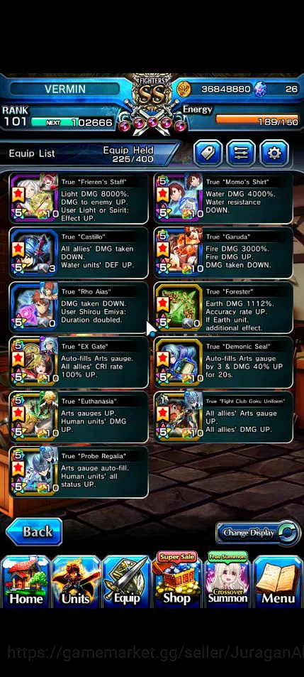 Grand Summoners Accounts Global|Rank 101|26 Ascend|[WH Fen,Houka,PaladinRoy image 10