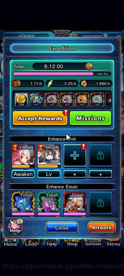Grand Summoners Accounts Global|Rank 101|26 Ascend|[WH Fen,Houka,PaladinRoy image 14