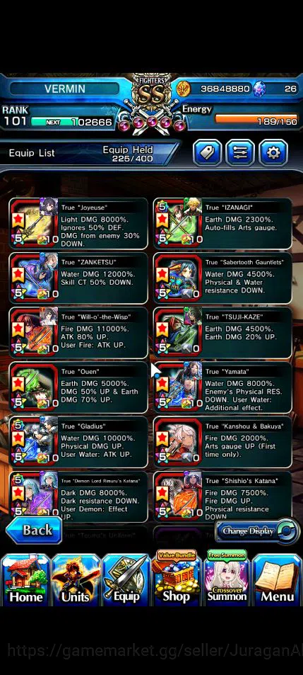 Grand Summoners Accounts Global|Rank 101|26 Ascend|[WH Fen,Houka,PaladinRoy image 4