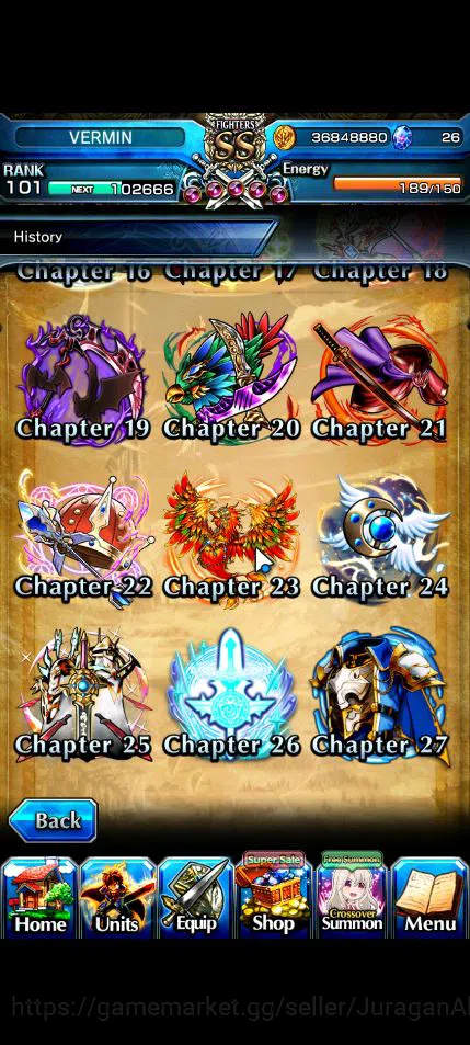 Grand Summoners Accounts Global|Rank 101|26 Ascend|[WH Fen,Houka,PaladinRoy image 5