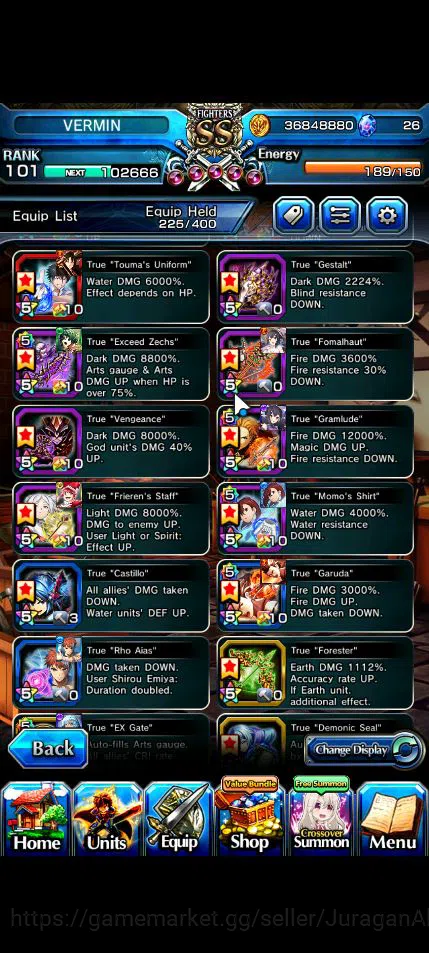 Grand Summoners Accounts Global|Rank 101|26 Ascend|[WH Fen,Houka,PaladinRoy image 9