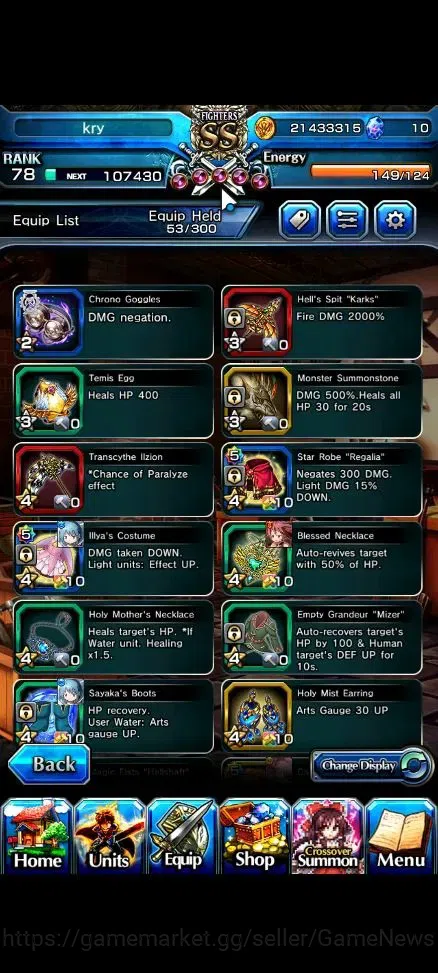 Grand Summoners Accounts End-Game Global|Rank 78|17 Ascend+8 TW|[Smiyu,Emiya,Kyoko,Liza,Etc]+TW,Sayaka,Kirisame,Madoka,S 10