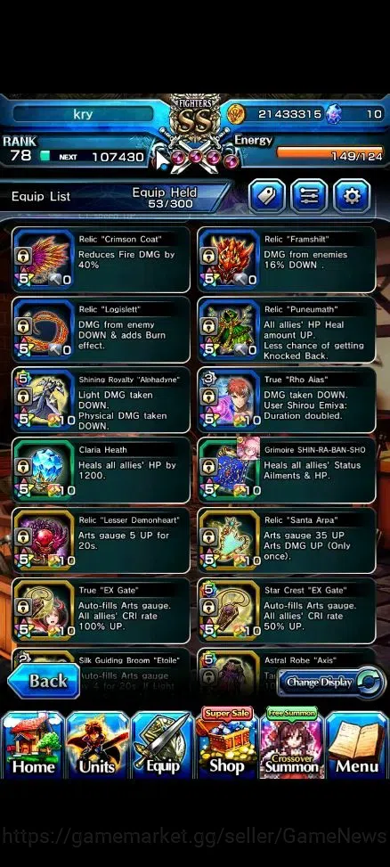 Grand Summoners Accounts End-Game Global|Rank 78|17 Ascend+8 TW|[Smiyu,Emiya,Kyoko,Liza,Etc]+TW,Sayaka,Kirisame,Madoka,S 13