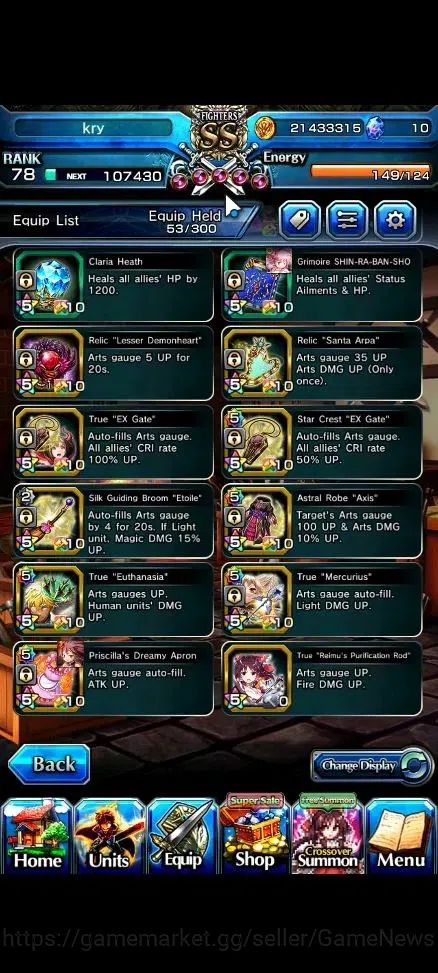 Grand Summoners Accounts End-Game Global|Rank 78|17 Ascend+8 TW|[Smiyu,Emiya,Kyoko,Liza,Etc]+TW,Sayaka,Kirisame,Madoka,S 14