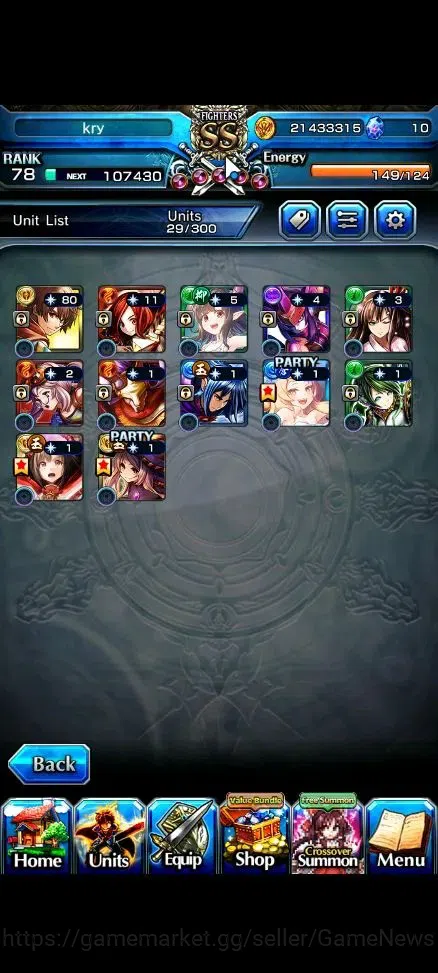 Grand Summoners Accounts End-Game Global|Rank 78|17 Ascend+8 TW|[Smiyu,Emiya,Kyoko,Liza,Etc]+TW,Sayaka,Kirisame,Madoka,S 5