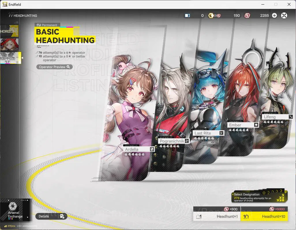 Arknights: Endfield Accounts NA EU | starter fresh | Ember, laevatain, Ardelia, Lifeng, WP 6s 4 | for sign n detai check SS 4