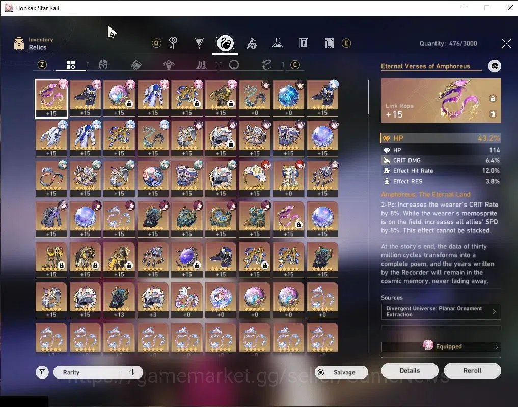 Honkai Star Rail Accounts Asia|TL 65|Free GI|Anaxa Prem Team|12 Limited[Anax image 11