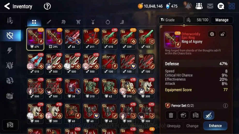 Epic Seven Accounts High-End ASIA | 4 ML(Salome,BHwayoung,RRoana,TMLuluca)|PoH+Bless ON|SS 475|Gold 10.8M|Stigma 101K |Log 13