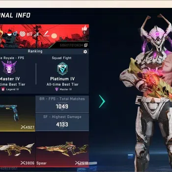 Blood Strike Accounts Collab Skin ASIA | 1 Eternal Gun: Spear - Relic|Ultra Melee:Talon Knife-Scythe|4 Collab Gun|13 Ultra