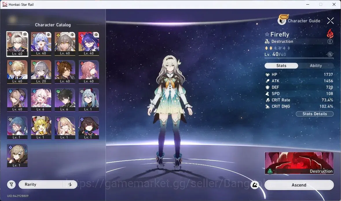 Honkai Star Rail Accounts ASIA | TL 29 | 4 LIMIT | FIREFLY | ROBIN | HUO HUO image 2