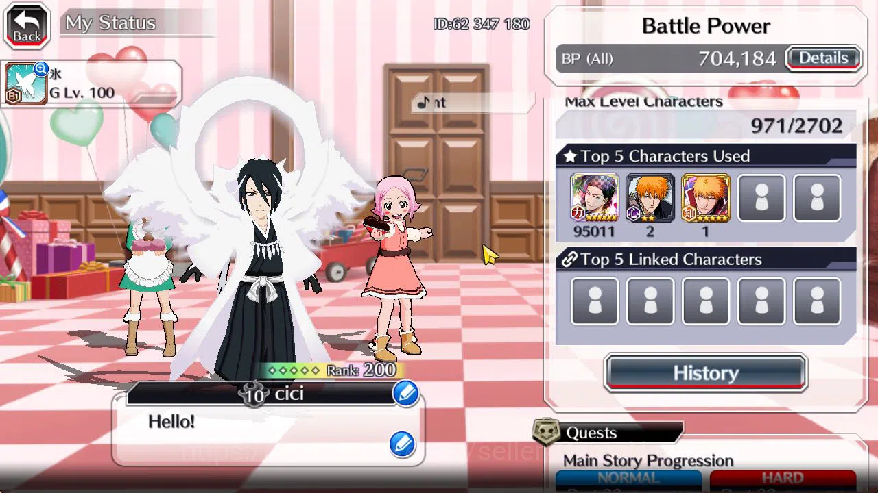 Bleach: Brave Souls Accounts [GLOBAL]50K Orb|Valentine26(Yachiru,Rukia),Renewed image 3
