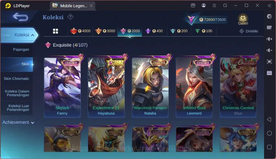 Mobile Legends: Bang Bang Accounts GLOBAL|Hero 107|Skin 251|Prime Granger+Yz,Sanrio F image 4