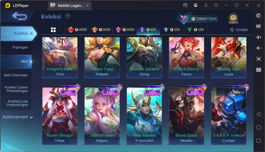 Mobile Legends: Bang Bang Accounts GLOBAL|Hero 107|Skin 251|Prime Granger+Yz,Sanrio F image 6
