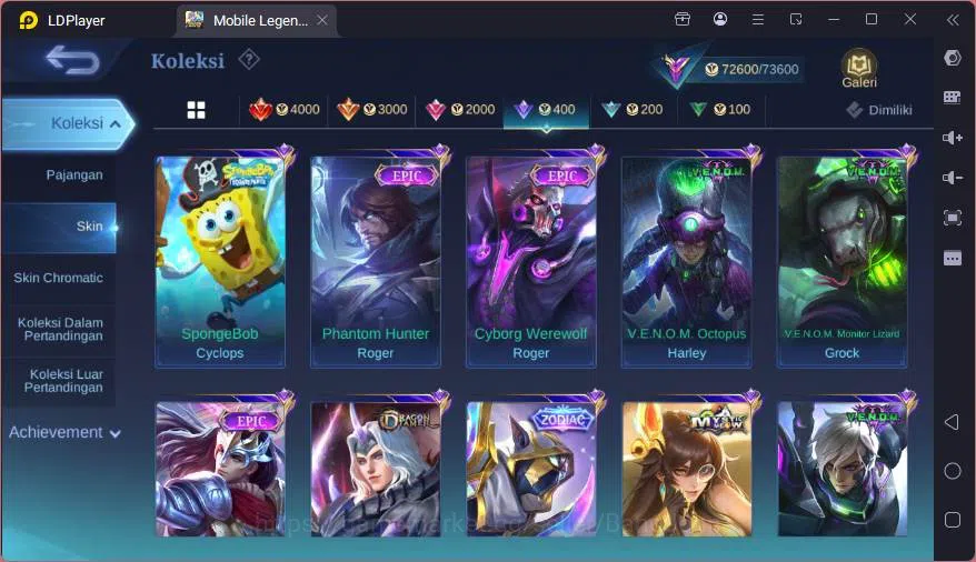 Mobile Legends: Bang Bang Accounts GLOBAL|Hero 107|Skin 251|Prime Granger+Yz,Sanrio F image 7