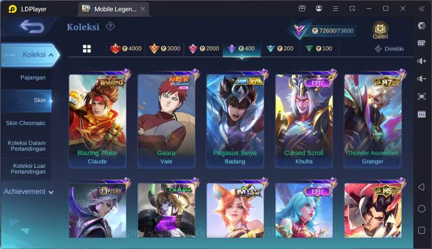 Mobile Legends: Bang Bang Accounts GLOBAL|Hero 107|Skin 251|Prime Granger+Yz,Sanrio F image 9