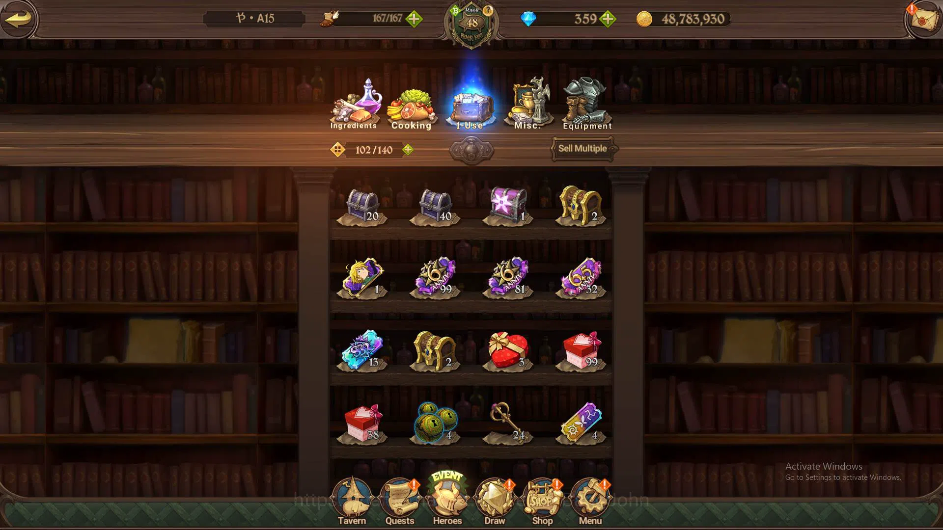 The Seven Deadly Sins: Grand Cross Accounts Others ASIA|900K CC|DM 359|1LR Elizabeth|Full Collab FF|UR Demon King 5
