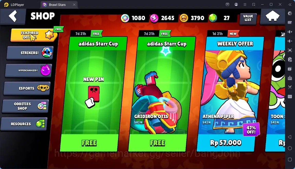 Brawl Stars Accounts Global |Trophy 736|13 Brawler|1 Max Hypercharge(Shelly)|Skins 3 S Rare,1Epic|1080 Bling|27 Gems 4