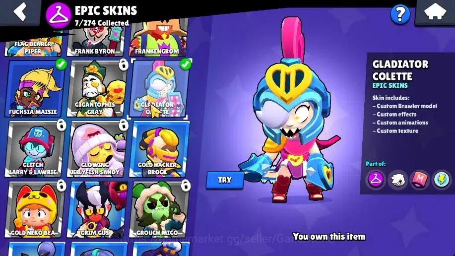 Brawl Stars Accounts 2005 Trophy|29 Brawlers 3 Max Lv (Colette,Melodie, image 15