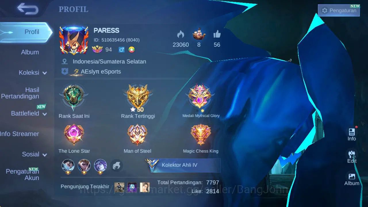 hero 126, skin 164 stun chou, kof karina, summer claude, create granger, christ karina, more detail check ss ML1202B Mobile Legends: Bang Bang Others hero 126, skin 164 stun chou, kof karina, summer c image 1