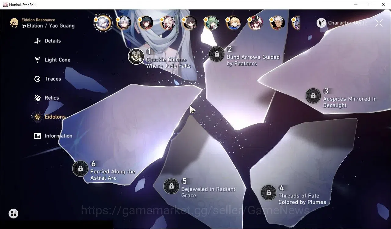 Honkai Star Rail Accounts Others Asia|TL 70|18 Limited|(Phainon E1,SW 999,YaoGuang E1,Archer)+Sign Mortenax 9