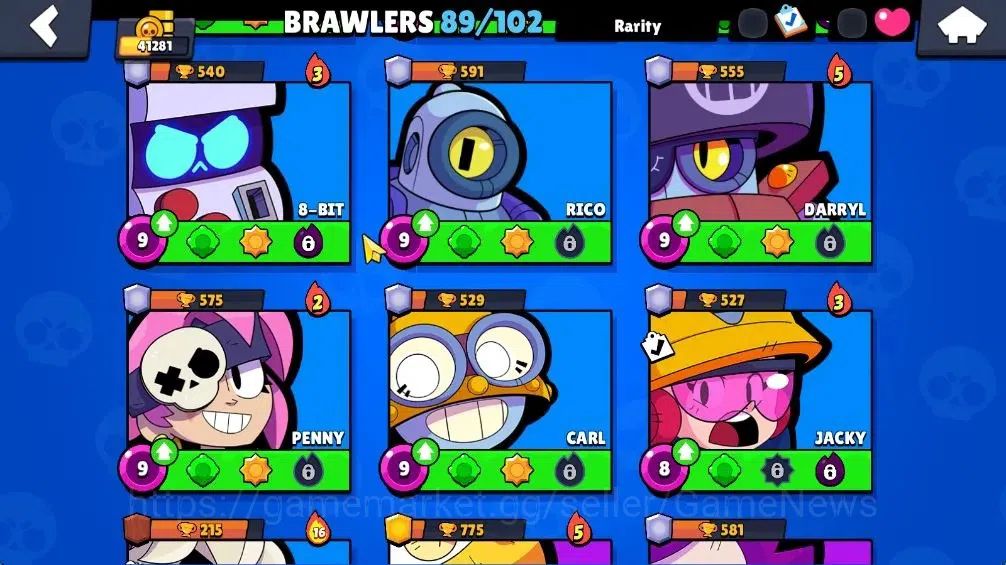 Brawl Stars Accounts 41K Trophy|8,3K Bling| 89 Brawlers, 13 Max Lvl|3 H image 11