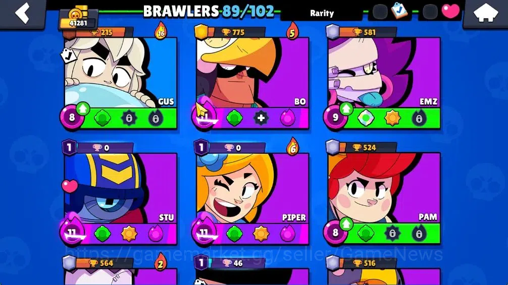 Brawl Stars Accounts 41K Trophy|8,3K Bling| 89 Brawlers, 13 Max Lvl|3 H image 12