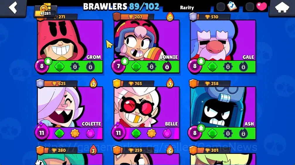 Brawl Stars Accounts 41K Trophy|8,3K Bling| 89 Brawlers, 13 Max Lvl|3 H image 14