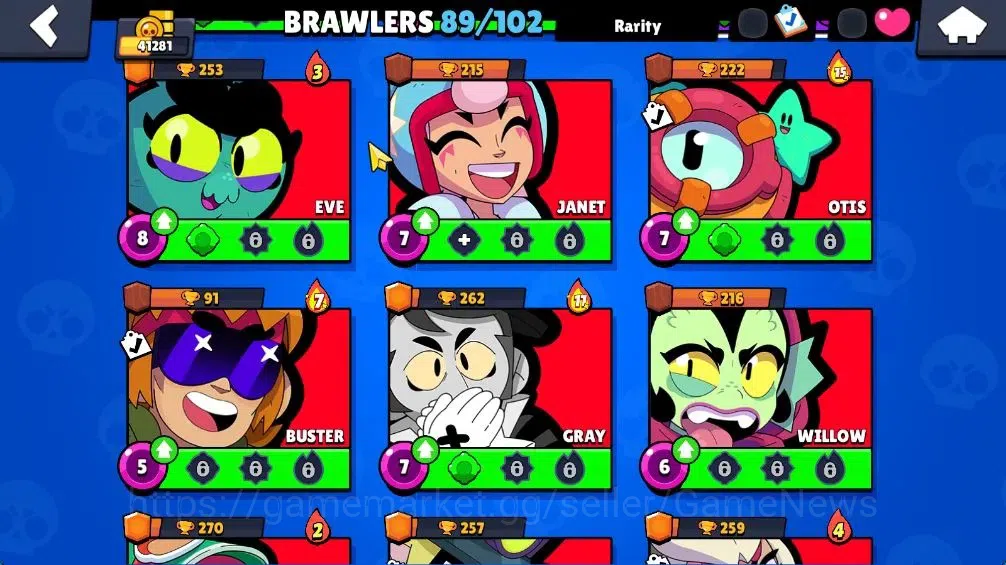 Brawl Stars Accounts 41K Trophy|8,3K Bling| 89 Brawlers, 13 Max Lvl|3 H image 19