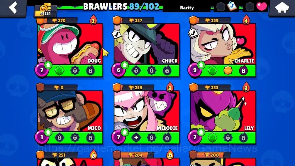 Brawl Stars Accounts 41K Trophy|8,3K Bling| 89 Brawlers, 13 Max Lvl|3 H image 20