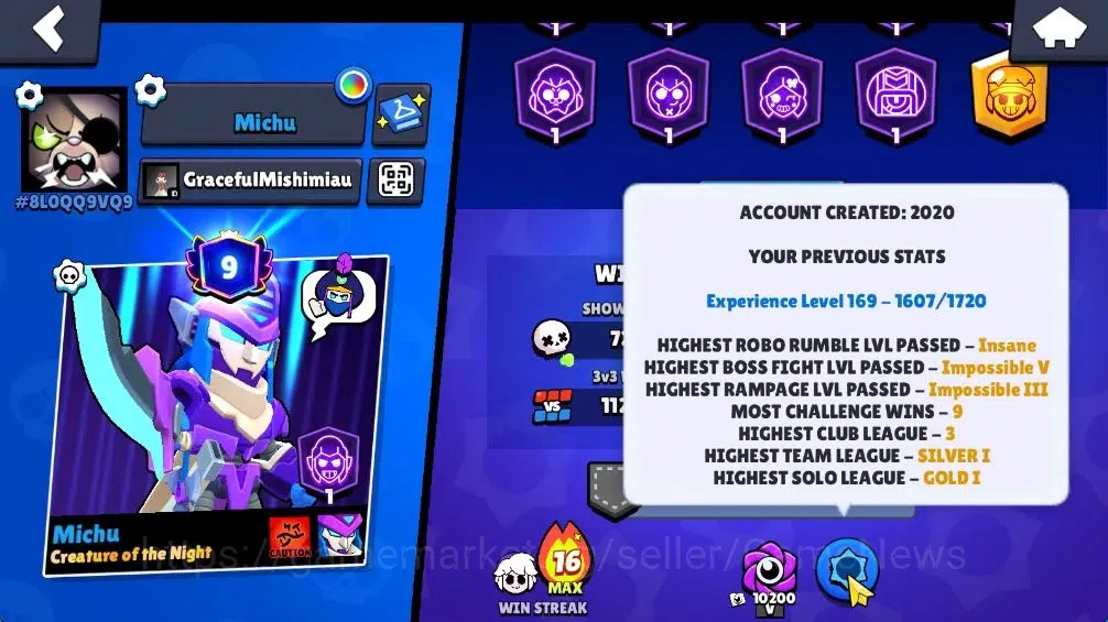 Brawl Stars Accounts 41K Trophy|8,3K Bling| 89 Brawlers, 13 Max Lvl|3 H image 4