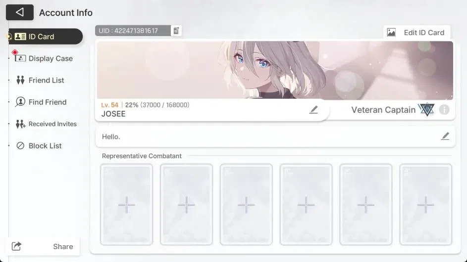 Chaos Zero Nightmare Accounts Global | Lv.54 | 6 SSR | Hidemarie ME2 | Khalipe M image 15