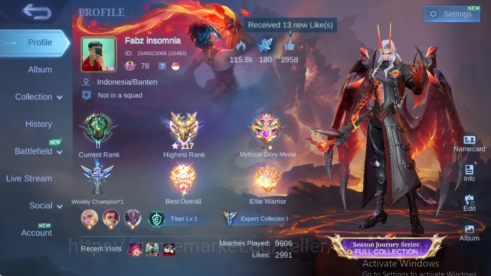 Mobile Legends: Bang Bang Accounts Others Global|200S|Expert|CC Natalia,SABER Saber Layla Rafaela Freya,VENOM Gusion 1