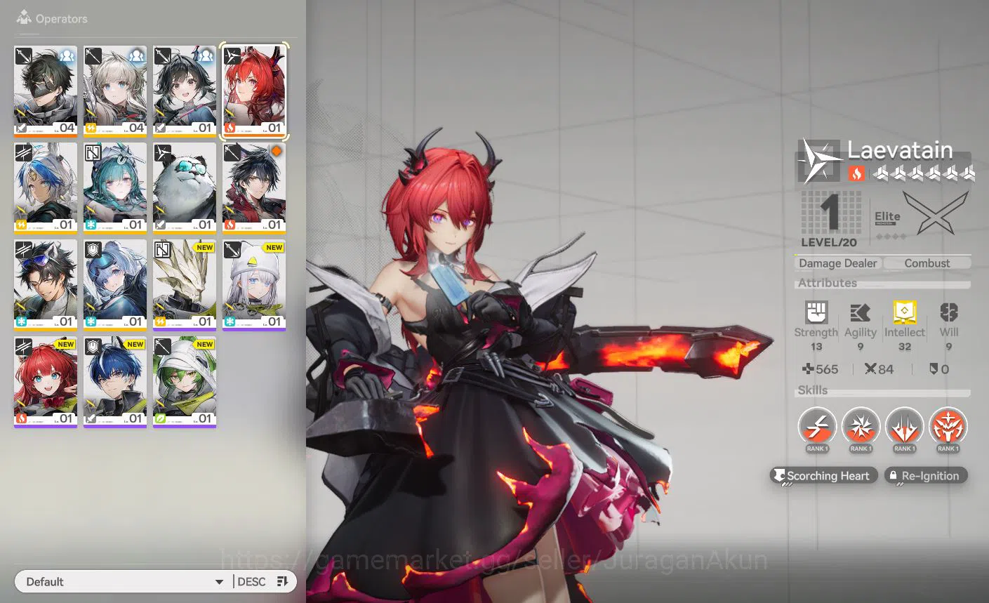 Arknights: Endfield Accounts NA/EU Lv2 Day 2| Fresh Starter Laevatain + Valiant B6 Weapon + 8 SR Characters | Male MC