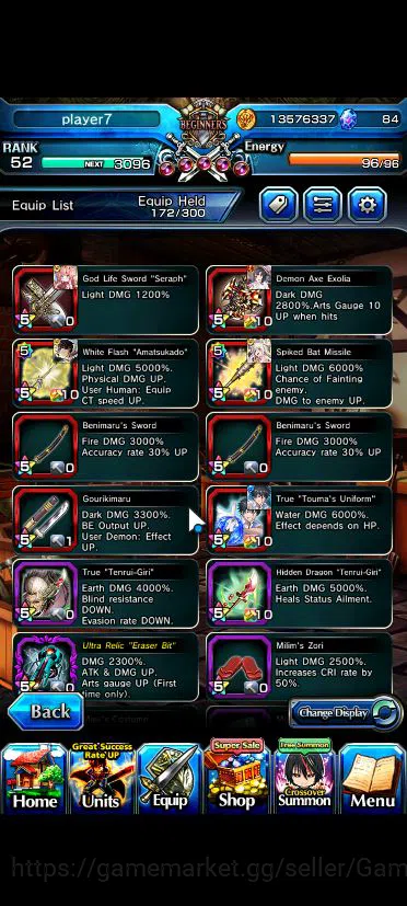 Grand Summoners Accounts Global|Rank 52|14 Asc|InumutaTW,ToimaTW,S Miyu,Isl image 5