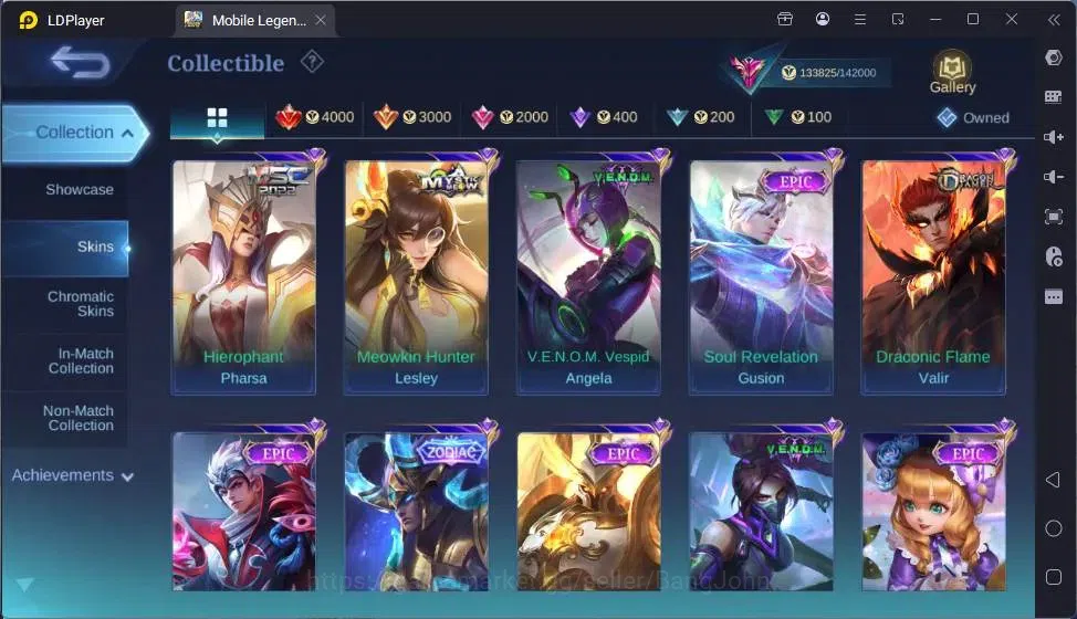 Mobile Legends: Bang Bang Accounts Global|Hero 132|Exalted|Legend Alucard|Collab John image 11