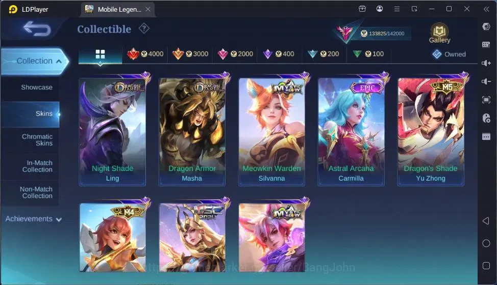 Mobile Legends: Bang Bang Accounts Global|Hero 132|Exalted|Legend Alucard|Collab John image 6