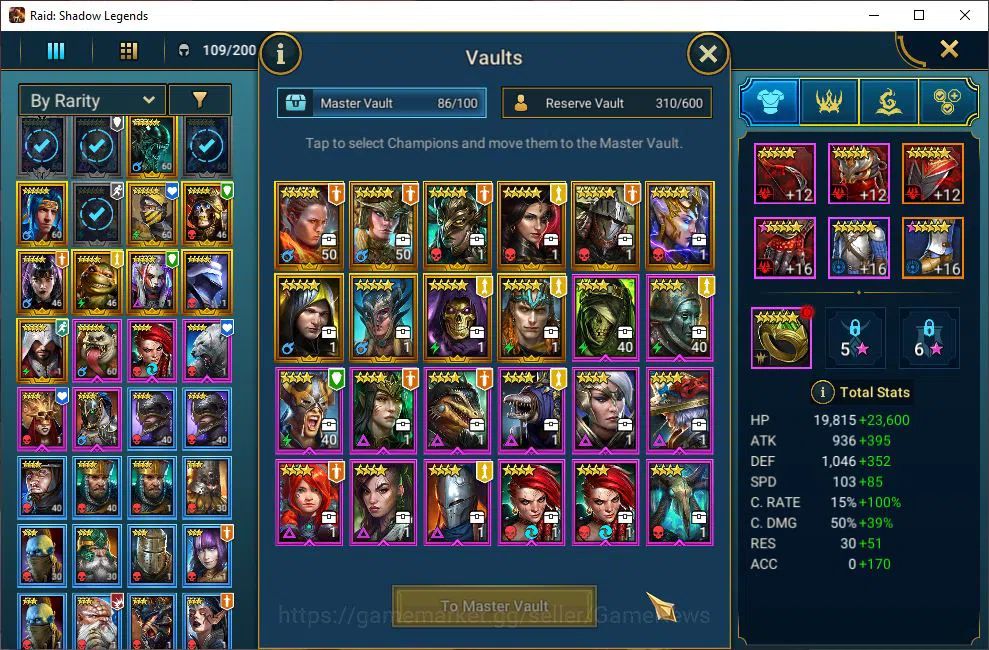 Raid: Shadow Legends Accounts Lv42 885K Power|1 Mythic(StarSage Galathir)+23 Leg image 12