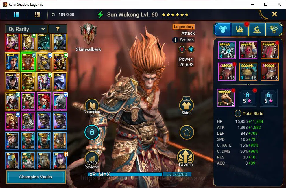 Raid: Shadow Legends Accounts Lv42 885K Power|1 Mythic(StarSage Galathir)+23 Leg image 8
