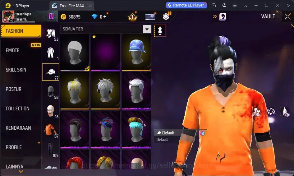 Free Fire Accounts Indonesia | Vault 137 | SG Lumut | Bundle Sasuke | image 18