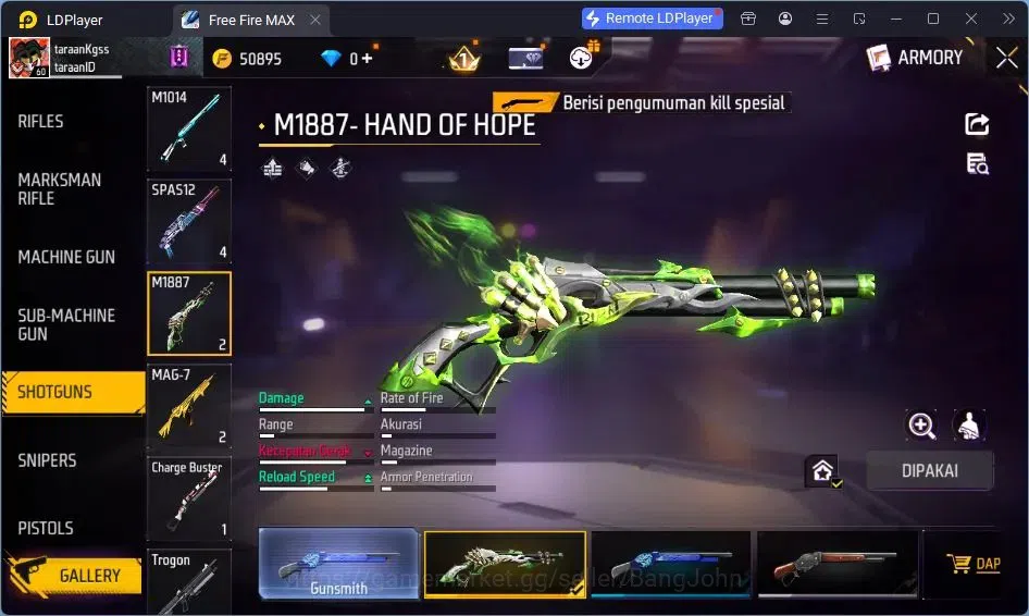 Free Fire Accounts Indonesia | Vault 137 | SG Lumut | Bundle Sasuke | image 4
