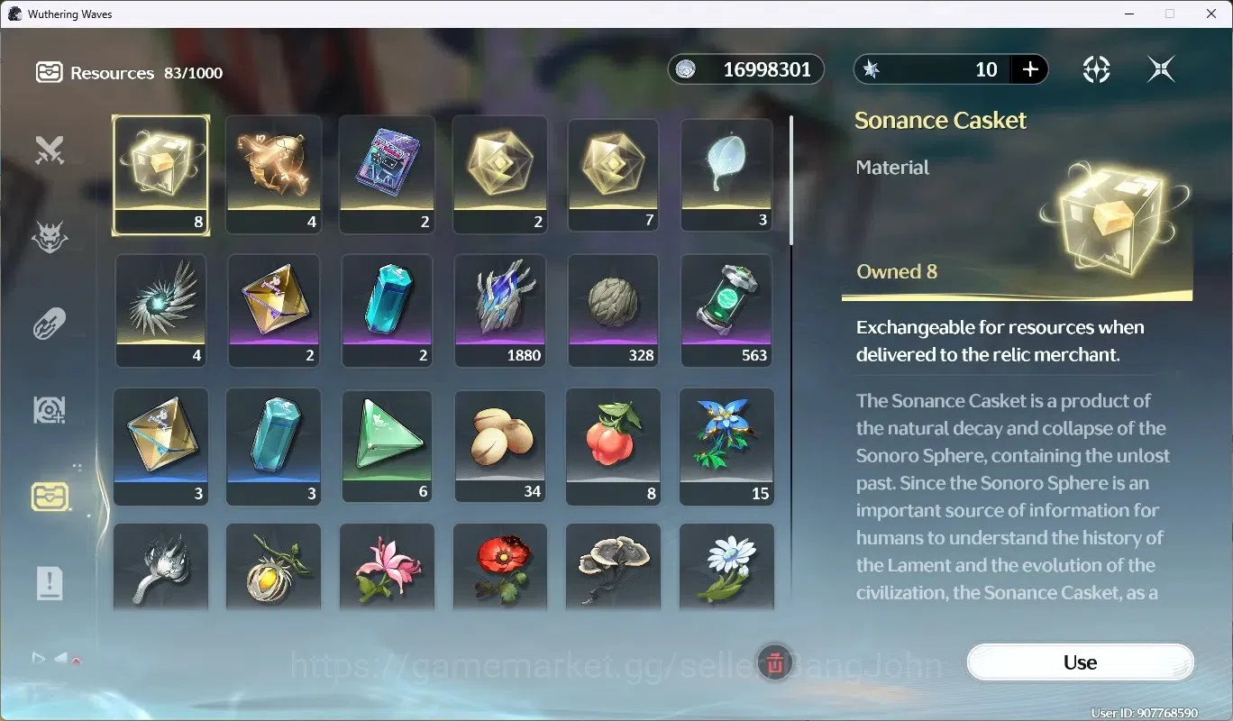 Wuthering Waves Accounts Others SEA|UL 49|Rank 5|2 Char Limited [Cartethyia RC6, Rebecca]|Mc Male|TakeMail WW161B 10