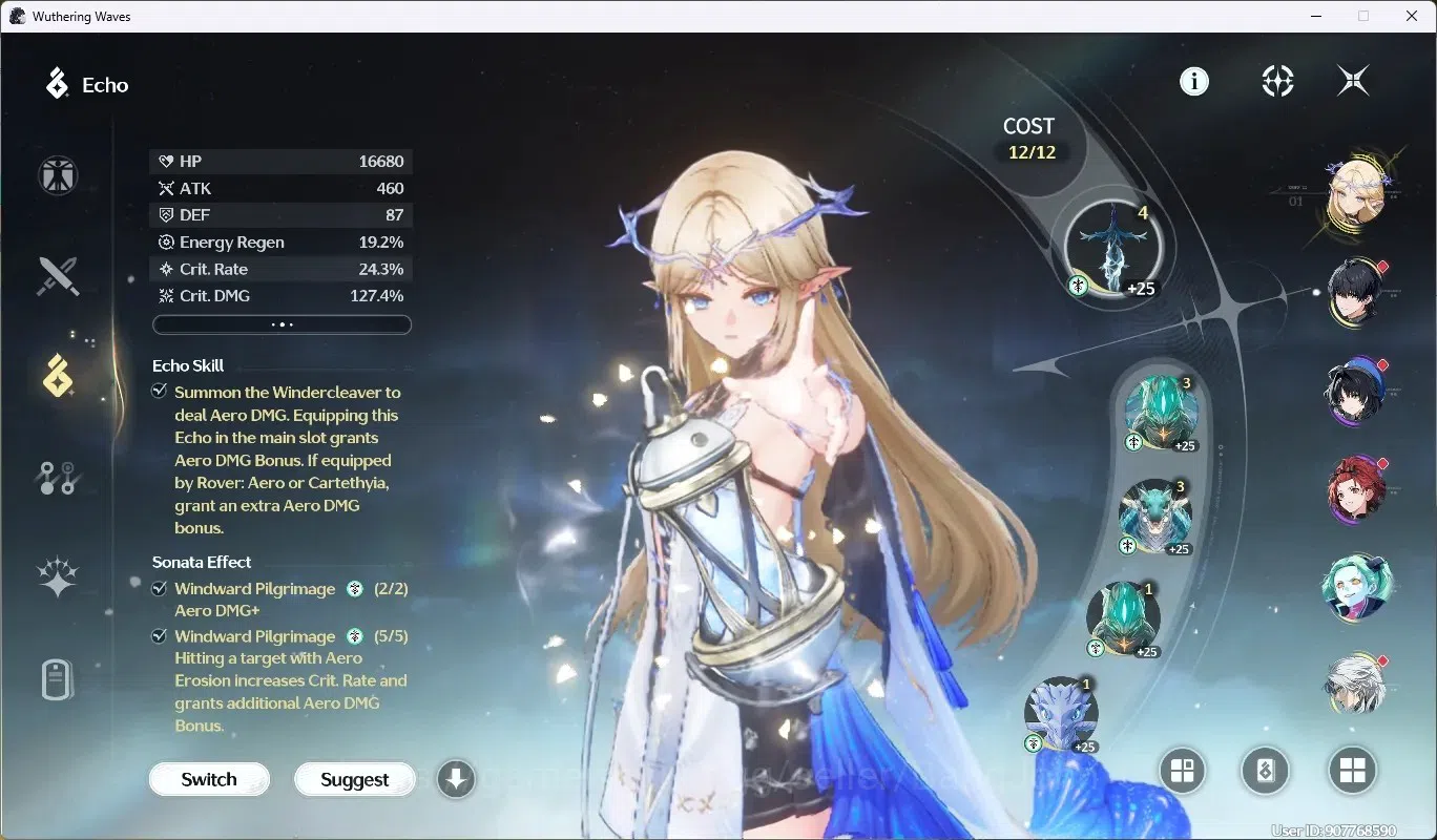 Wuthering Waves Accounts Others SEA|UL 49|Rank 5|2 Char Limited [Cartethyia RC6, Rebecca]|Mc Male|TakeMail WW161B 5
