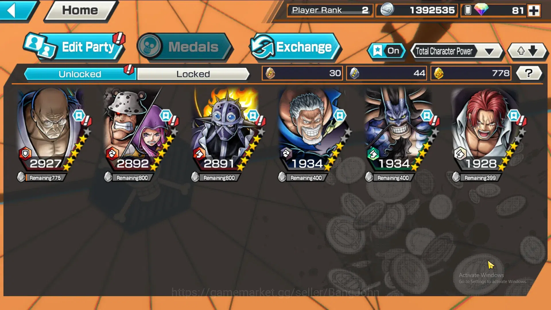 One Piece Bounty Rush Accounts GLOBAL|GF 778|4Ex|St Nusjuro,DD Shanks,Kaido,Monka image 10